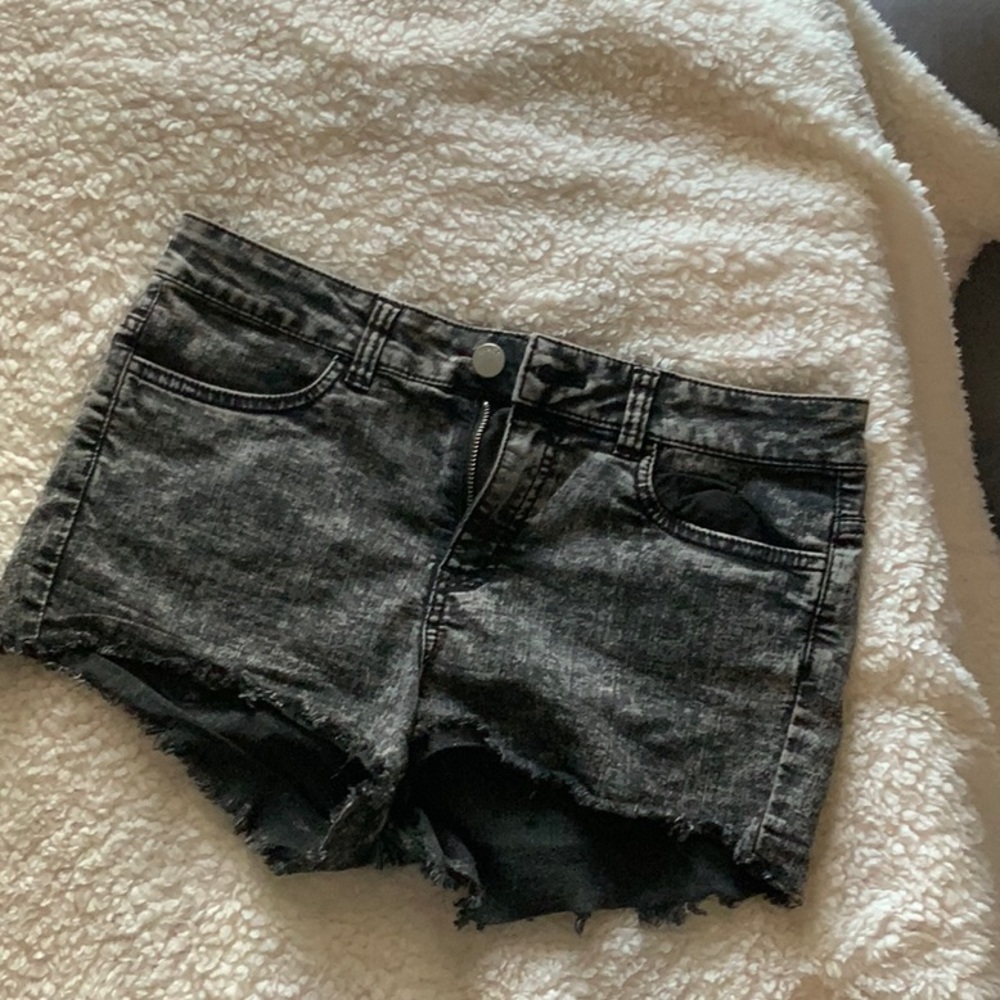 Black Jean Shorts